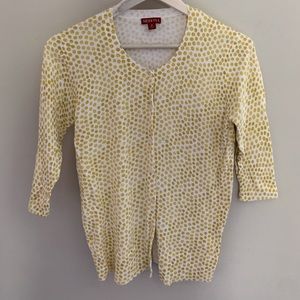 Yellow dot cardigan